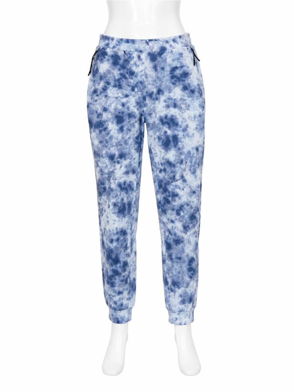 FLX Blue Tie Dye Jogger Sweatpants Medium Stretch Lounge Athletic Pants